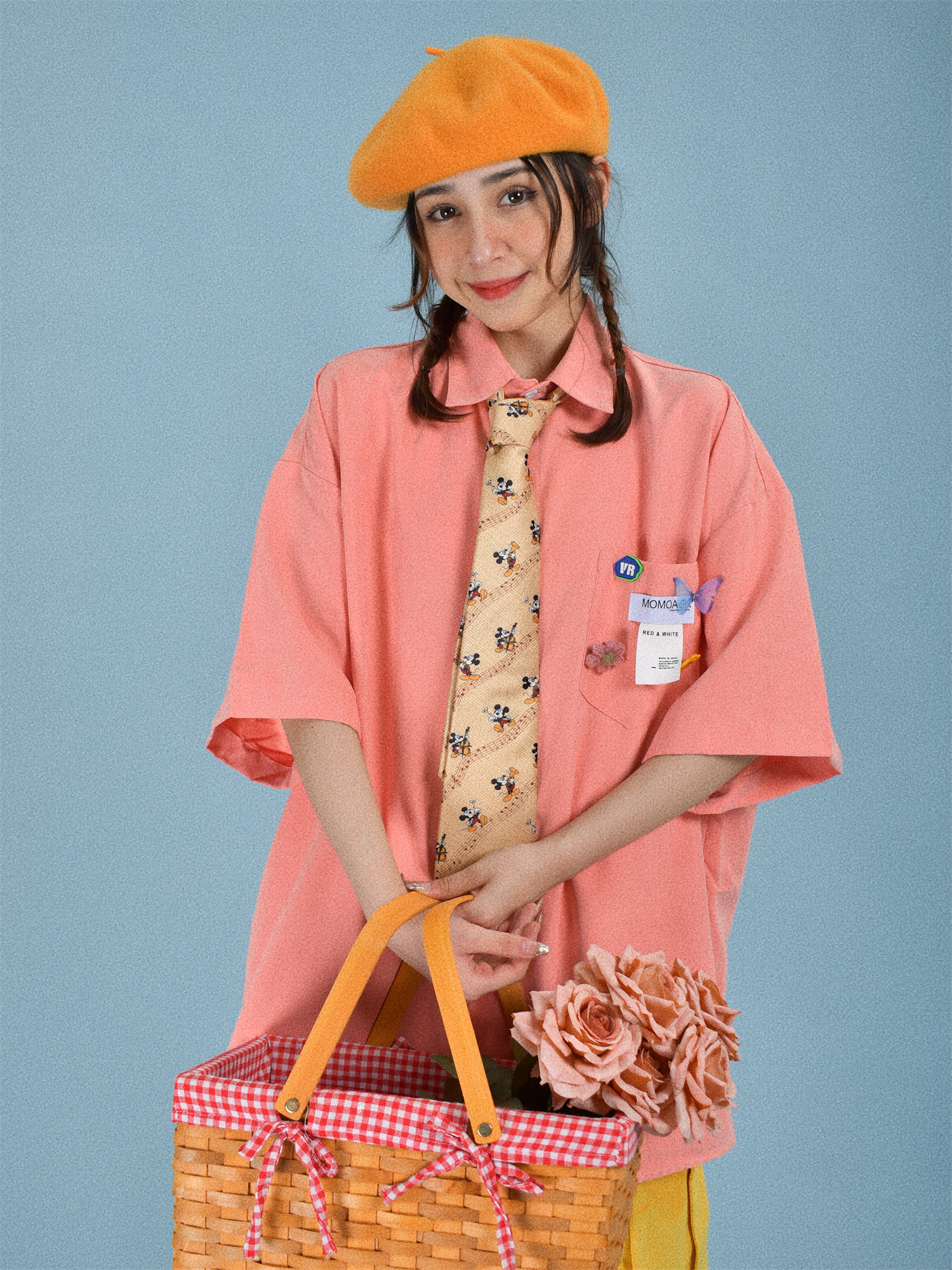 Light Yellow Short Sleeve Shirt for Women - Vintage Loose Fit Korean Style Summer Top - Popular Half Sleeve Design for Students Light Yellow Short Sleeve Shirt for Women - Vintage Loose Fit Korean Style Summer Top - Popular Half Sleeve Design for Students