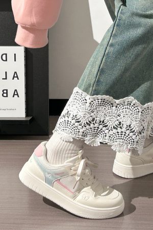 Lightweight Breathable White Sneakers for Women - 2025 Summer Mesh Casual Shoes, Korean Style Versatile Sports Footwear for Students