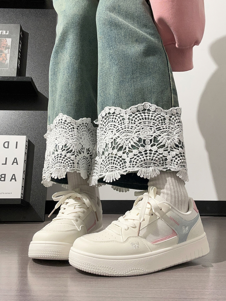 Lightweight Breathable White Sneakers for Women - 2025 Summer Mesh Casual Shoes, Korean Style Versatile Sports Footwear for Students Lightweight Breathable White Sneakers for Women - 2025 Summer Mesh Casual Shoes, Korean Style Versatile Sports Footwear for Students