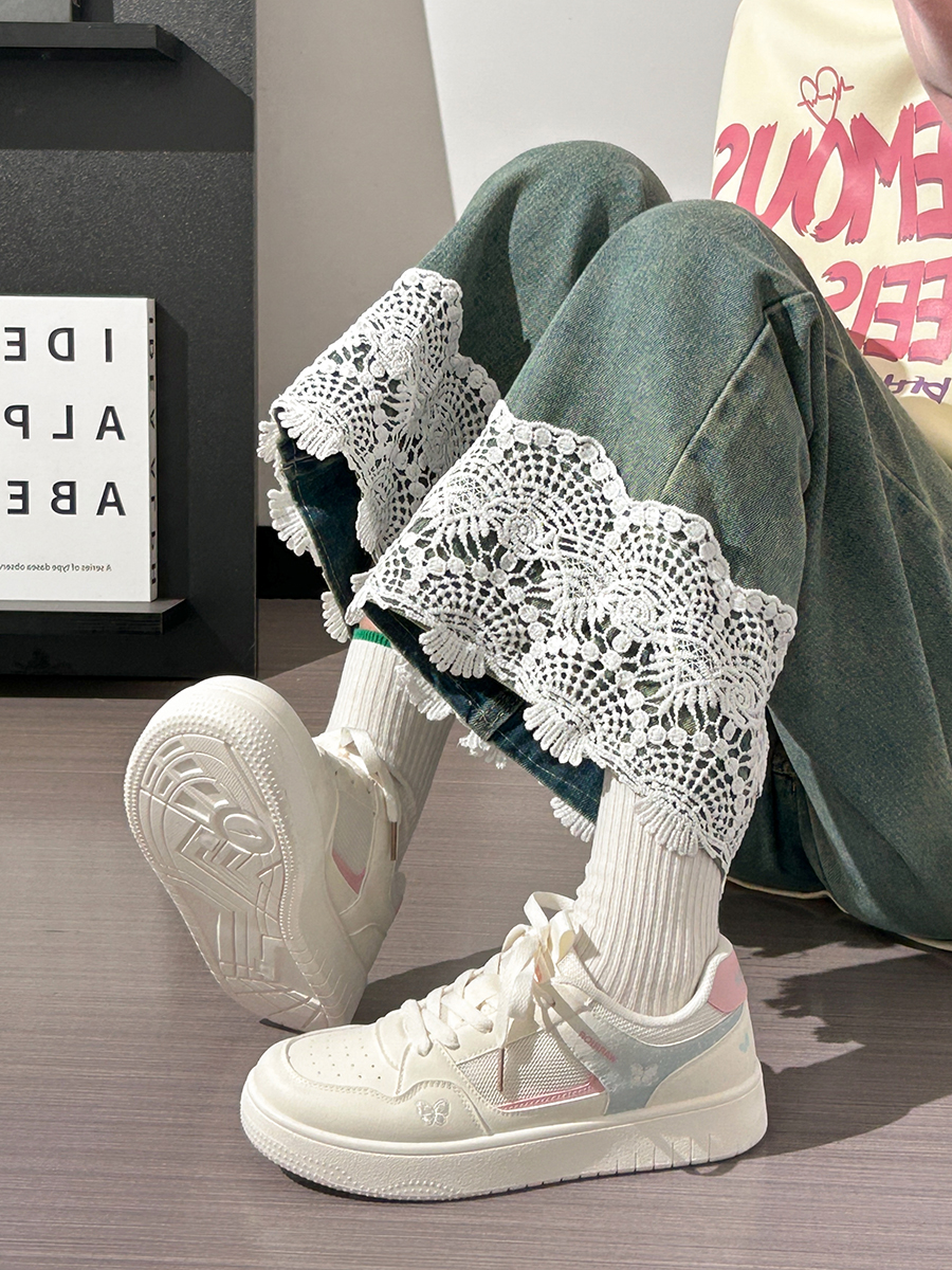 Lightweight Breathable White Sneakers for Women - 2025 Summer Mesh Casual Shoes, Korean Style Versatile Sports Footwear for Students Lightweight Breathable White Sneakers for Women - 2025 Summer Mesh Casual Shoes, Korean Style Versatile Sports Footwear for Students