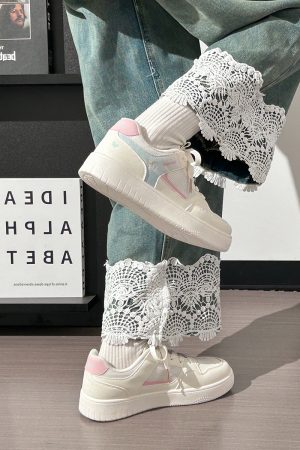 Lightweight Breathable White Sneakers for Women - 2025 Summer Mesh Casual Shoes, Korean Style Versatile Sports Footwear for Students