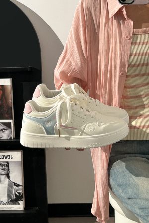 Lightweight Breathable White Sneakers for Women - 2025 Summer Mesh Casual Shoes, Korean Style Versatile Sports Footwear for Students