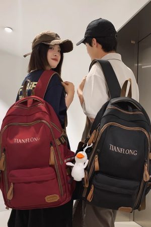 Lightweight Double Shoulder Bag for Girls - Stylish Classroom Backpack for High School & College Students, Travel Laptop Carrier