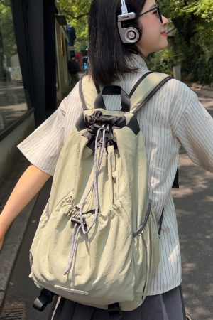 Lightweight Drawstring Backpack for Men - Summer 2025 Outdoor Cycling & Travel Bag, Ideal for School & Mountaineering Adventures