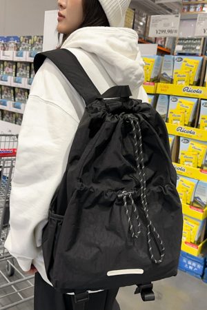 Lightweight Drawstring Backpack for Men - Summer 2025 Outdoor Cycling & Travel Bag, Ideal for School & Mountaineering Adventures