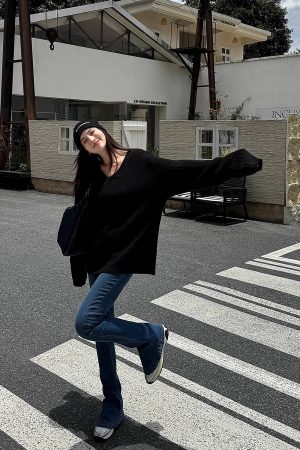 Lightweight High-Waisted Slim-Fit Flared Pants for Spring & Autumn - Extra Long Deep Blue Denim Jeans