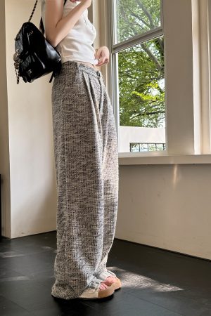 Lightweight High-Waisted Wide-Leg Pants for Women - Loose Fit, Thin Fabric, Perfect for Spring, Summer, Autumn & Winter
