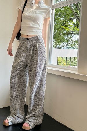 Lightweight High-Waisted Wide-Leg Pants for Women - Loose Fit, Thin Fabric, Perfect for Spring, Summer, Autumn & Winter