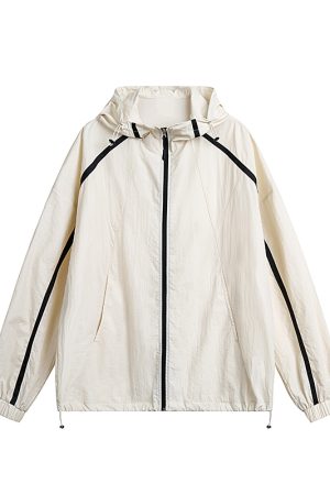 Lightweight Japanese-Style Hooded Sun Protection Jacket for Men & Women, Loose-Fitting Summer Sports Outerwear, Cool & Comfortable