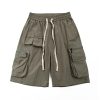 Lightweight Japanese-Style Men's Summer Work Shorts, Loose Quick-Dry Multi-Pocket Casual Five-Point Pants for Outdoor Sports