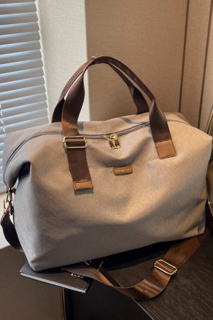 Lightweight Large Capacity Canvas Travel Bag for Women - Commuting, Fitness, and Short-Distance Outing Tote