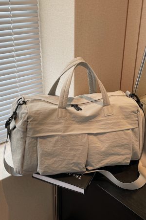 Lightweight Large Capacity Travel Bag for Women and Men, Handheld Crossbody Sports Fitness Bag for Short Trips and Outings