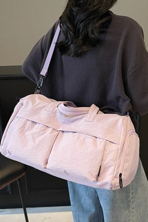 Lightweight Large Capacity Travel Bag for Women and Men, Handheld Crossbody Sports Fitness Bag for Short Trips and Outings