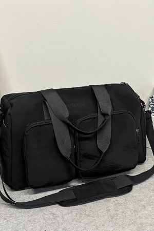 Lightweight Large Capacity Travel Crossbody Bag for Women - Casual Solid Color Luggage Storage & Outdoor Sports Fitness Bag