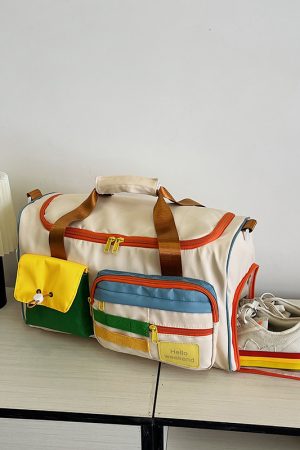 Lightweight Large Capacity Travel Tote Bag for Women - Versatile Gym, Maternity, and Weekend Trip Storage Bag