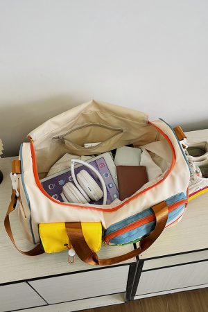 Lightweight Large Capacity Travel Tote Bag for Women - Versatile Gym, Maternity, and Weekend Trip Storage Bag