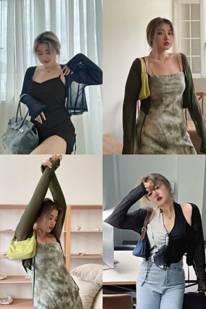 Lightweight Long Sleeve Sun Protection Top for Women - Loose Slimming Outer Layer Design for Spring/Summer 2023, Y2K Style