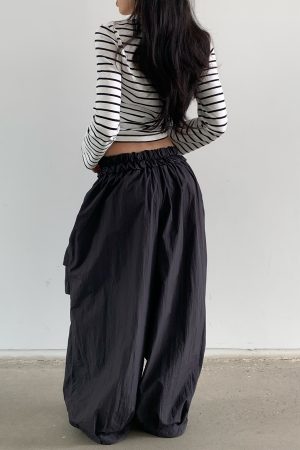 Lightweight Loose Pants with Cloud Waistband for Virtual Abs Line - Zero Gravity Mode, Available in 2 Colors, Trendy Comfort Wear