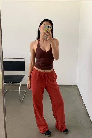 Lightweight Low-Rise Hybrid Sweatpants with Curvy Back Pockets - Comfortable Pajama Pants for Home and Casual Wear