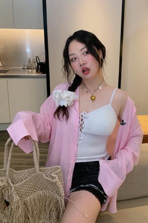 Lightweight Luxury Long Sleeve Sunscreen Shirt for Plus-Size Women - 2025 Summer Style, Belly Covering Top