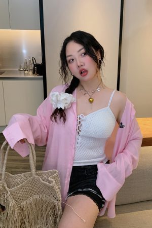 Lightweight Luxury Long Sleeve Sunscreen Shirt for Plus-Size Women - 2025 Summer Style, Belly Covering Top