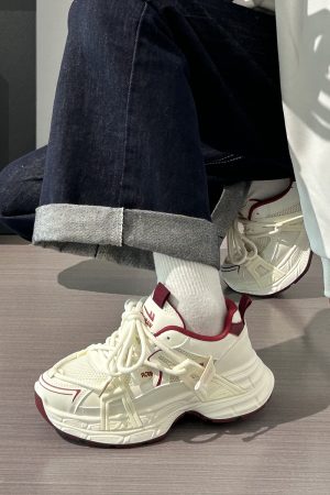 Lightweight Mesh Dad Shoes for Women - Breathable Cocoa Egg Milk Sports Sneakers - Trendy 2025 Style