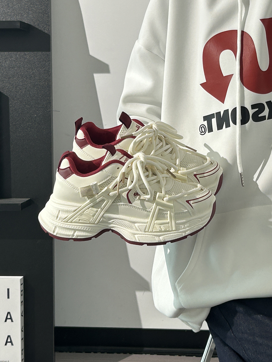 Lightweight Mesh Dad Shoes for Women - Breathable Cocoa Egg Milk Sports Sneakers - Trendy 2025 Style Lightweight Mesh Dad Shoes for Women - Breathable Cocoa Egg Milk Sports Sneakers - Trendy 2025 Style