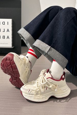 Lightweight Mesh Dad Shoes for Women - Breathable Cocoa Egg Milk Sports Sneakers - Trendy 2025 Style