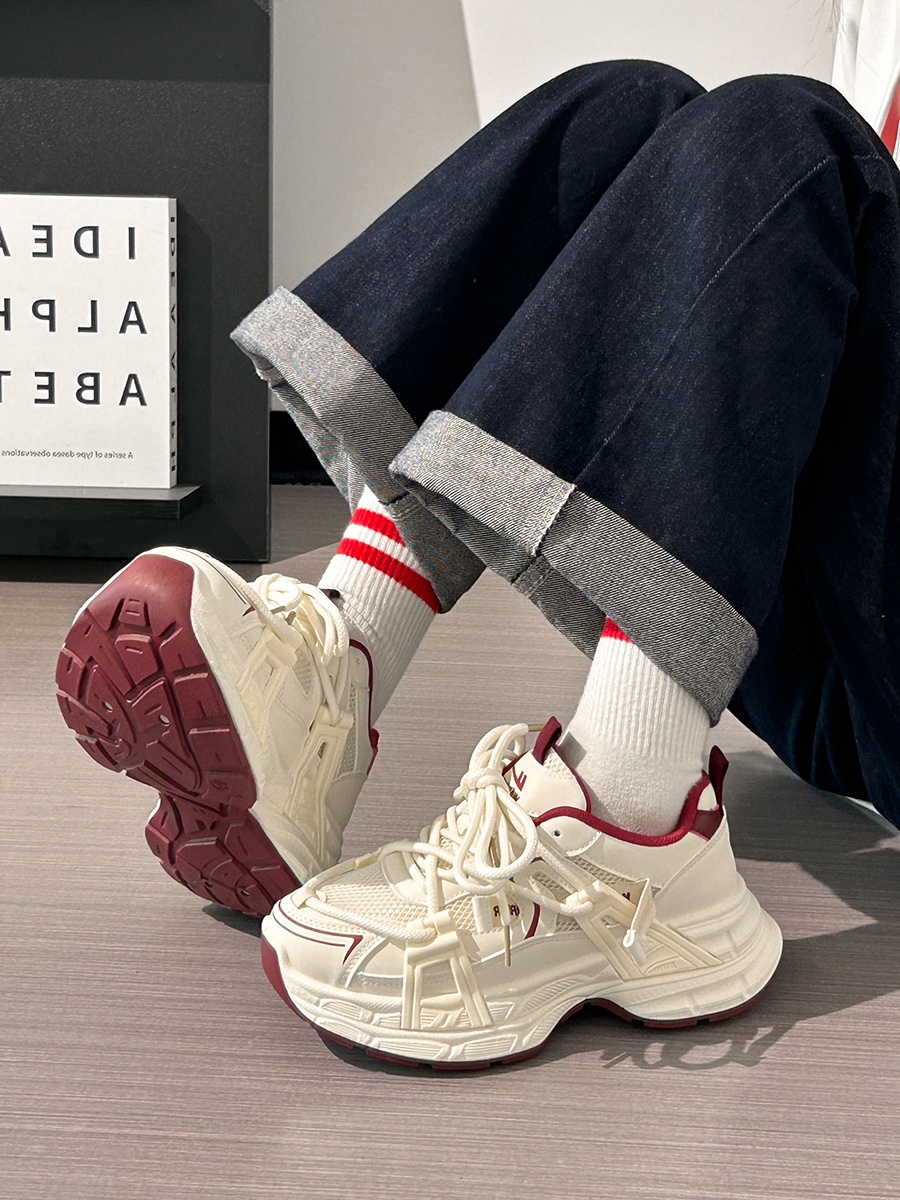 Lightweight Mesh Dad Shoes for Women - Breathable Cocoa Egg Milk Sports Sneakers - Trendy 2025 Style Lightweight Mesh Dad Shoes for Women - Breathable Cocoa Egg Milk Sports Sneakers - Trendy 2025 Style