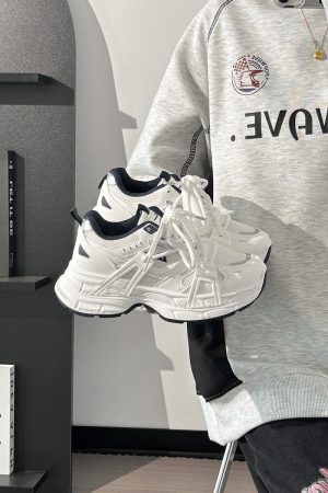 Lightweight Mesh Dad Shoes for Women - Breathable Cocoa Egg Milk Sports Sneakers - Trendy 2025 Style