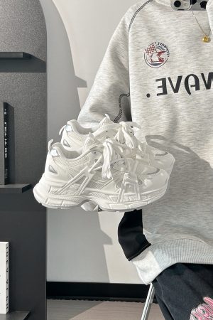 Lightweight Mesh Dad Shoes for Women - Breathable Cocoa Egg Milk Sports Sneakers - Trendy 2025 Style