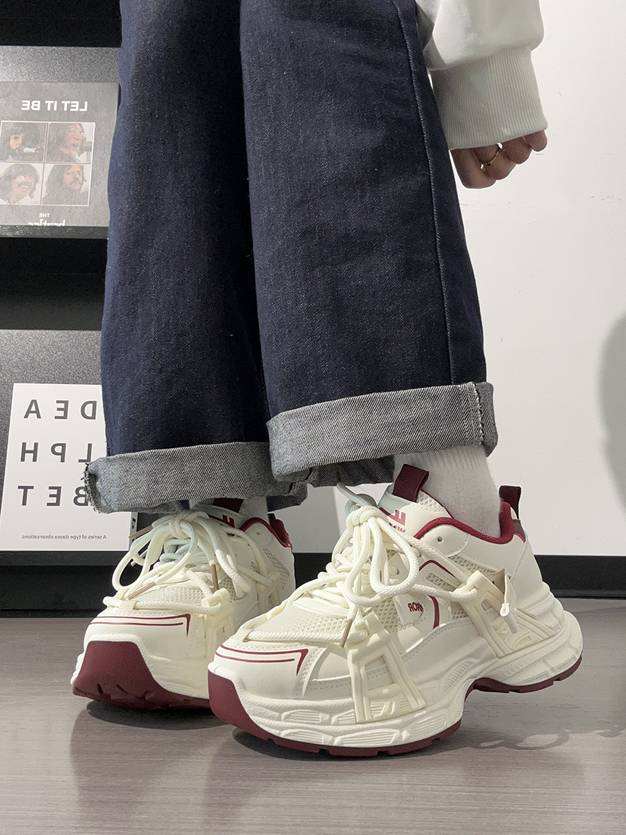 Lightweight Mesh Dad Shoes for Women - Breathable Cocoa Egg Milk Sports Sneakers - Trendy 2025 Style Lightweight Mesh Dad Shoes for Women - Breathable Cocoa Egg Milk Sports Sneakers - Trendy 2025 Style