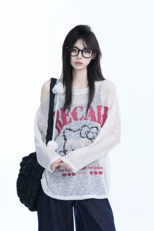 Lightweight Off-Shoulder Long Sleeve Cover-Up T-Shirt for Women - American Style Summer Sun Protection Top