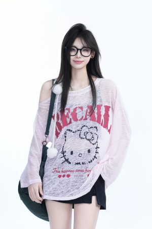 Lightweight Off-Shoulder Long Sleeve Cover-Up T-Shirt for Women - American Style Summer Sun Protection Top