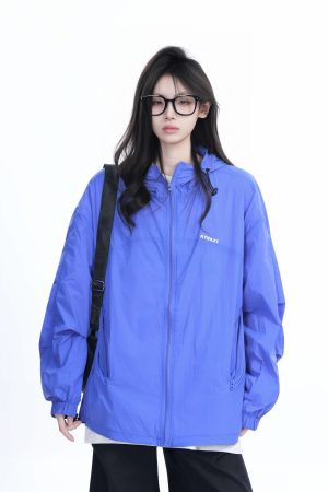 Lightweight Oversized UV Protection Jacket for Women - Summer Outdoor Sun Protection Coat for Hiking & Casual Wear