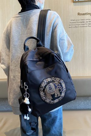 Lightweight Oxford Cloth Backpack for Women - Durable Double Shoulder Bag, Casual School Bag, Versatile Spring 2025 Style