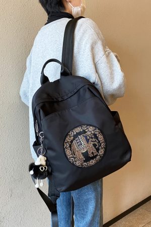 Lightweight Oxford Cloth Backpack for Women - Durable Double Shoulder Bag, Casual School Bag, Versatile Spring 2025 Style