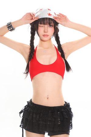 Lightweight Oxygen Sports Yoga Casual Slimming Summer Vest for Women - Large U-Neck Halter Tie Bra - Perfect for Activewear and Fitness