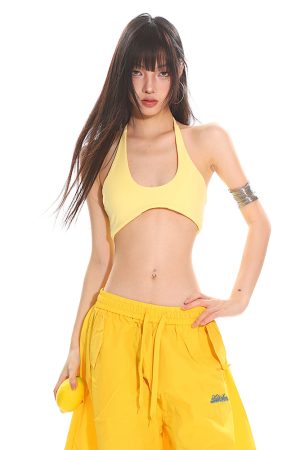Lightweight Oxygen Sports Yoga Casual Slimming Summer Vest for Women - Large U-Neck Halter Tie Bra - Perfect for Activewear and Fitness