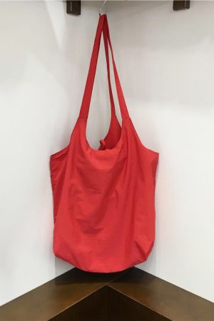 Lightweight Polka Dot Checkered Canvas Shopping Bag - Large Capacity Summer Shoulder Tote - Korean Style Ins Fashion