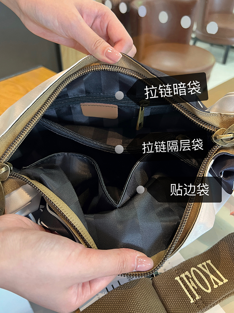 Lightweight Printed Oxford Cloth Dumpling Crossbody Bag for Women - Casual Versatile Shoulder Bag for Spring 2025 Fashion Lightweight Printed Oxford Cloth Dumpling Crossbody Bag for Women - Casual Versatile Shoulder Bag for Spring 2025 Fashion