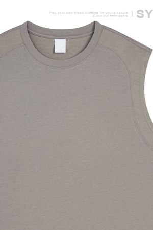 Lightweight Quick-Dry Cotton Basketball Sports Vest - Sleeveless T-Shirt for Activewear, Ideal for Sports and Workouts