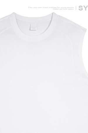 Lightweight Quick-Dry Cotton Basketball Sports Vest - Sleeveless T-Shirt for Activewear, Ideal for Sports and Workouts