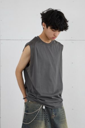 Lightweight Quick-Dry Cotton Basketball Sports Vest - Sleeveless T-Shirt for Activewear, Ideal for Sports and Workouts