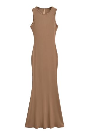 Lightweight Sexy Mermaid Dress for Women - Slim Fit Bodycon Sleeveless Long Dress for Spring and Summer Fashion