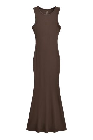 Lightweight Sexy Mermaid Dress for Women - Slim Fit Bodycon Sleeveless Long Dress for Spring and Summer Fashion