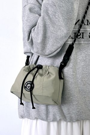 Lightweight Unisex Crossbody Brocade Bag 2024 - Casual Shoulder Bucket Bag for Phone - Sweet Cool Niche Style