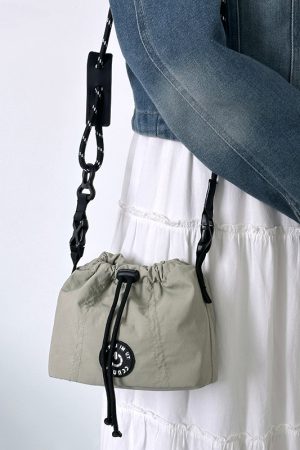 Lightweight Unisex Crossbody Brocade Bag 2024 - Casual Shoulder Bucket Bag for Phone - Sweet Cool Niche Style