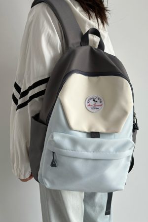 Lightweight Water-Resistant Dual-Color Backpack for Women - Stylish Summer School Bag & Travel Backpack for Students 2025