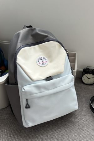 Lightweight Water-Resistant Dual-Color Backpack for Women - Stylish Summer School Bag & Travel Backpack for Students 2025